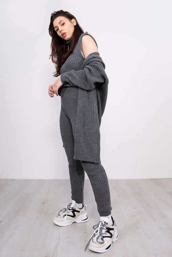 Jexi 3 piece knitted turtle neck lounge set (4 colours)