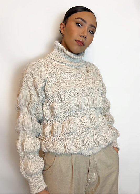 Staci Stone bubble turtle neck jumper