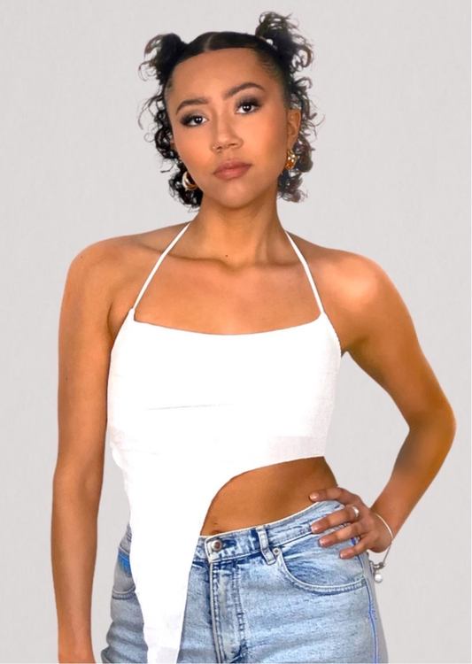 Hailey halter crop top